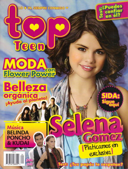 Селена Гомес на обложке журнала Top Teen