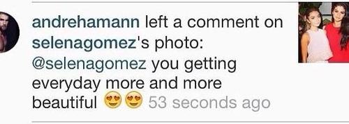 Andre Hamann left a comment for Selena