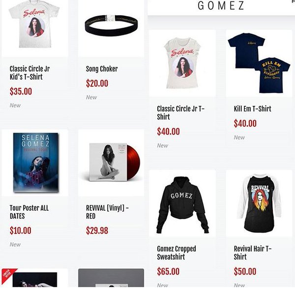 REVIVAL Tour Merchandize