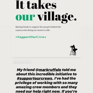 14 Апреля Селена в истории Инстаграма: Мой друг @markruffalo рассказал мне об этой удивительной инициативе #supportourcrews