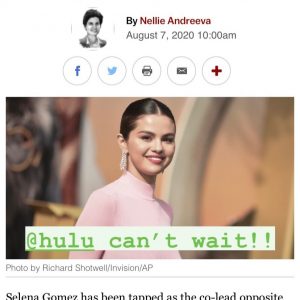 7 Августа Селена в истории Инстаграма