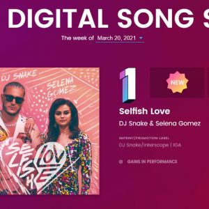 16 Марта Selfish Love дебютирует с первой строчки чарта  Latin Digital Songs Sales